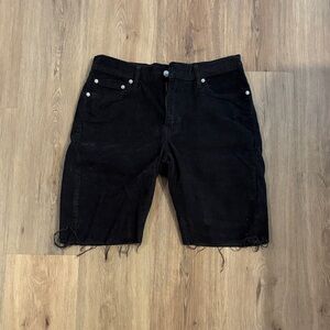 Levi's Black Corduroy Cutoff Shorts